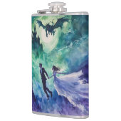 Flying Lovers - Waterverf Schilderen Heupfles (Links)