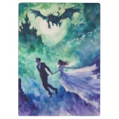 Flying Lovers - Waterverf Schilderen Klembord (Achterkant)