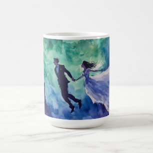 Flying Lovers - Waterverf Schilderen Koffiemok