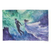 Flying Lovers - Waterverf Schilderen Kussensloop (Voorkant)