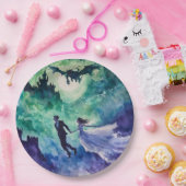 Flying Lovers - Waterverf Schilderen Papieren Bordje (Feest)