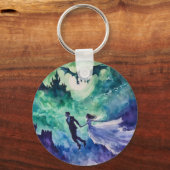 Flying Lovers - Waterverf Schilderen Sleutelhanger (Achterkant)