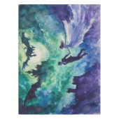 Flying Lovers - Waterverf Schilderen Tafelkleed (Voorkant)
