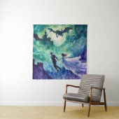 Flying Lovers - Waterverf Schilderen Wandkleed (In situ)