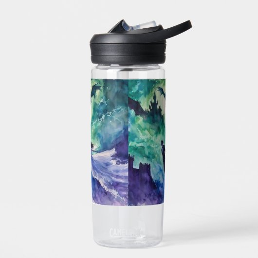 Flying Lovers - Waterverf Schilderen Waterfles (Links)