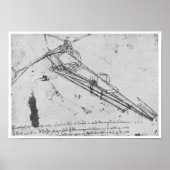 Flying Machine, Leonardo da Vinci, 1490 Poster (Voorkant)
