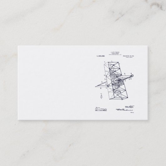 FLYING MACHINE PATENT - CIRCA 1914 - Visitekaartje (Voorkant)