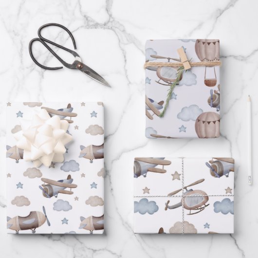 Flying Machines  Inpakpapier Vel (Voorkant)