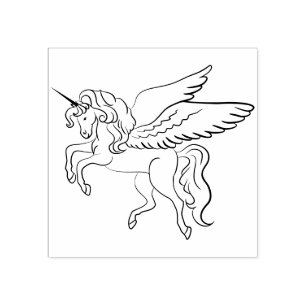 Flying Magical unicorn Rubberstempel