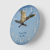 Flying Mallard Duck Art for Wildlife-liefhebbers Ronde Klok (Hoek)