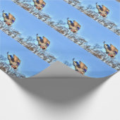 Flying Mallard Duck Drake Wildlife Foto Cadeaupapier (Hoek)