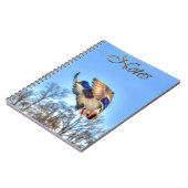 Flying Mallard Duck Drake Wildlife Foto Notitieboek (Linkerzijde)