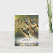 Flying Mallard Ducks Sympathie Dank u Bedankkaart (Voorkant)