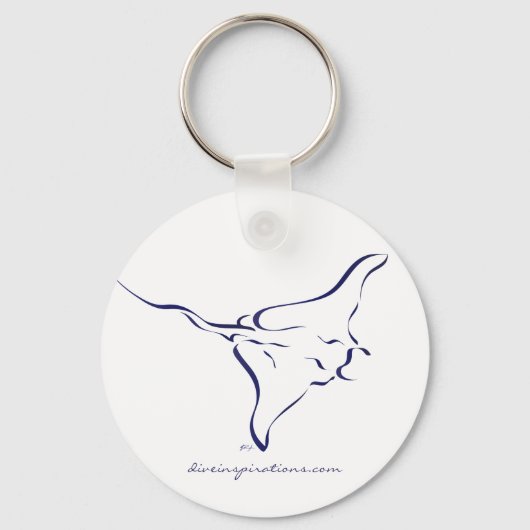 Flying Manta Ray Sleutelhanger (Voorkant)
