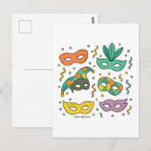 Flying Masks Briefkaart (Voorkant / Achterkant)