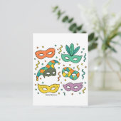 Flying Masks Feestdagenkaart (Staand voorkant)