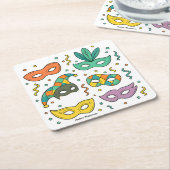 Flying Masks Kartonnen Onderzetters (Schuin)