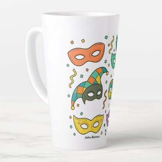 Flying Masks Latte Mok (Linkerhoek)