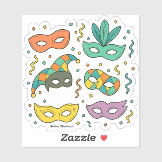 Flying Masks Sticker (Vel)