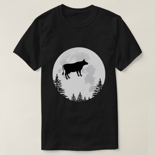 Flying Milk Koe Over The Moon T-shirt (Design voorkant)