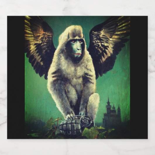 Flying Monkey Bier Flessenetiket Bier Etiket (Enkel label)