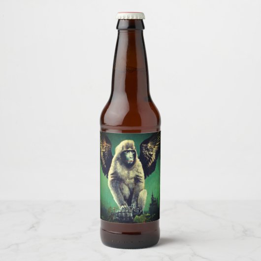 Flying Monkey Bier Flessenetiket Etiket (Voorkant)