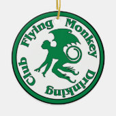 Flying Monkey Drink Club Keramisch Ornament (Voorkant)
