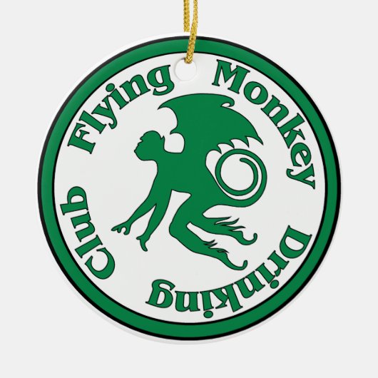 Flying Monkey Drink Club Keramisch Ornament (Voorkant)