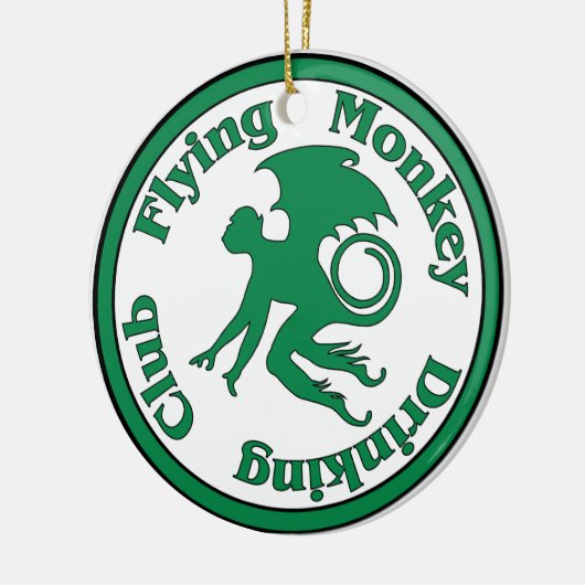 Flying Monkey Drink Club Keramisch Ornament (Links)
