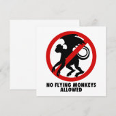 Flying Monkey Party Kaart (Voorkant / Achterkant)
