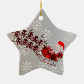 Flying Monkey Santa Keramisch Ornament (Voorkant)