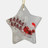 Flying Monkey Santa Keramisch Ornament (Links)