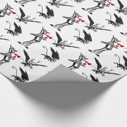 Flying Monkey Tin Man Wizard of Oz paper love Cadeaupapier (Hoek)