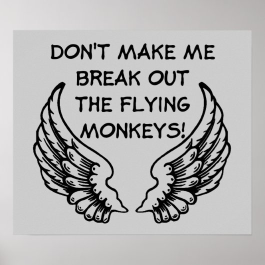 Flying Monkeys Funny Poster Humor (Voorkant)