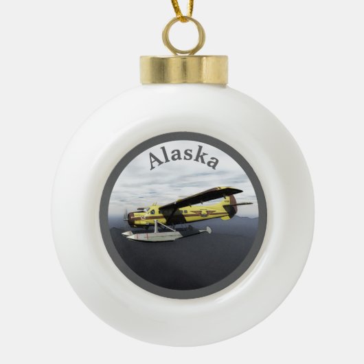 Flying Moose Aviation de Havilland DH3-C Otter Keramische Bal Ornament (Voorkant)