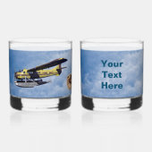 Flying Moose Aviation de Havilland Otter Whisky Glas (Voorkant)