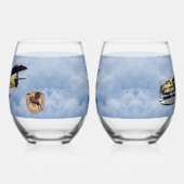 Flying Moose Aviation de Havilland Otter Wijnglas Zonder Voet (Links)