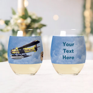 Flying Moose Aviation de Havilland Otter Wijnglas Zonder Voet