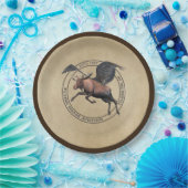 Flying Moose Aviation Logo Papieren Bordje (Feest)