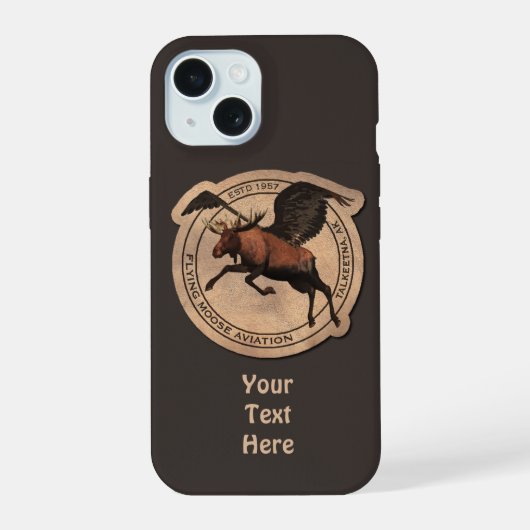 Flying Moose Aviation Patch Case-Mate iPhone Hoesj 15 Case (Achterkant)