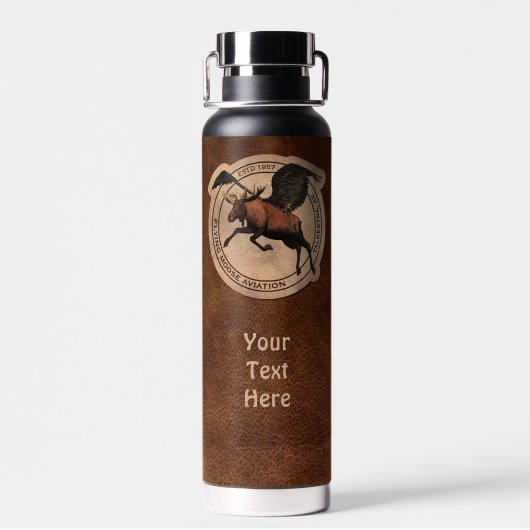 Flying Moose Aviation Patch Case-Mate iPhone Hoesj Waterfles (Achterkant)