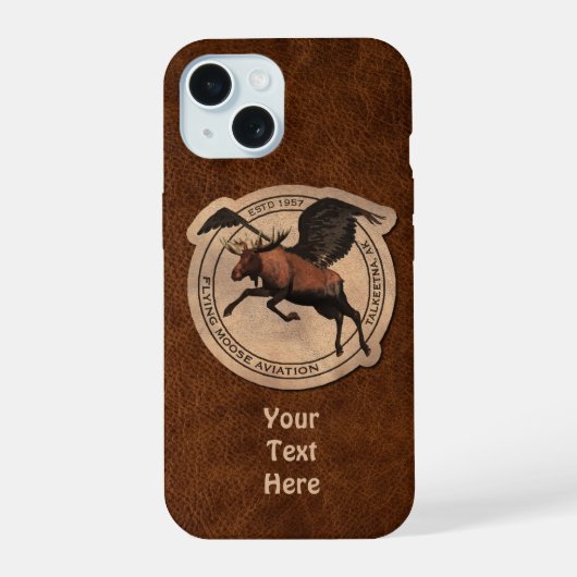 Flying Moose Aviation Patch Hoesje-Mate iPhone Cas 15 Case (Achterkant)