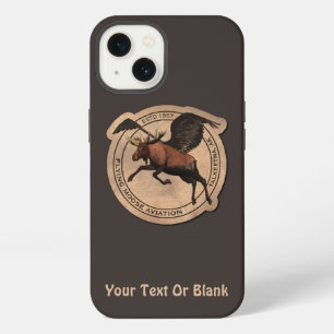 Flying Moose Aviation Patch Hoesje-Mate iPhone Cas 13 Hoesje