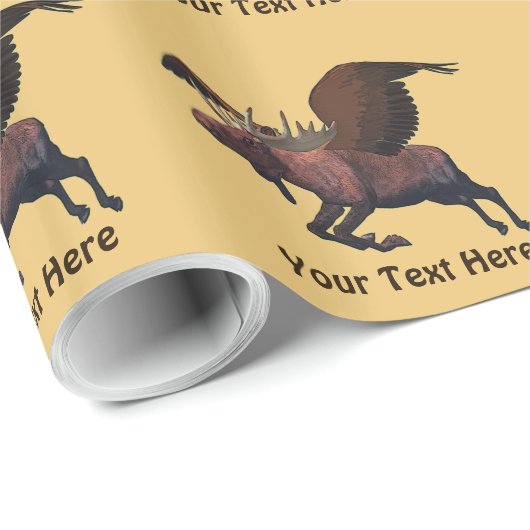 Flying Moose Cadeaupapier (Rol Hoek)