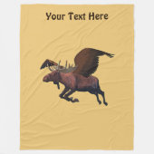 Flying Moose Fleece Deken (Voorkant)