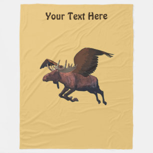 Flying Moose Fleece Deken