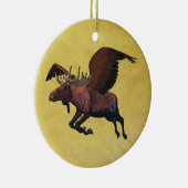 Flying Moose Keramisch Ornament (Rechts)