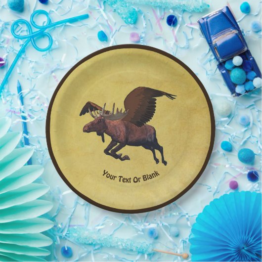 Flying Moose Papieren Bordje (Feest)