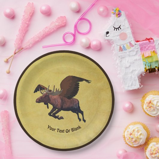 Flying Moose Papieren Bordje (Feest)