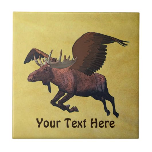 Flying Moose Tegeltje (Voorkant)